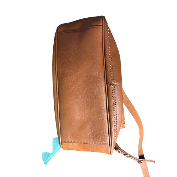 Lauren RLL Ralph Lauren Carmel Brown Saddle  Bag Crossbody Cow Leather Bag - Picture 5 of 7